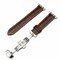 Elegani Alligator-Embossed Leather Band Compatible with Apple Watch 38mm, Brown/White, Rose Gold Buckle LAD-BRNWHT-RGD-38 - alternate 1