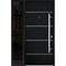 Vdomdoors Steel Door Deux 6083 Black Enamel Sidelight Exterior Window Sidelite Stainless Inserts Entry Door P DEUX6083EXD-BLK-W36+12 x H80-LH-I - alternate 1