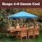 Pure Garden 10-Foot Offset Patio Umbrella with Cross Base, Blue 50-102-B - alternate 3