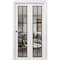 Sartodoors Sliding Closet Bi-fold Doors, Lucia 2366 White Silk with Clear Glass and Aluminum Strips, Sturdy T LUCIA2366BF-WS-72 x 80 (2* 36x80) - alternate 1