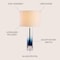 Jonathan Y Edward 27" Glass/Crystal LED Table Lamp, Blue JYL1069A - alternate 3