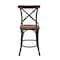 Homeroots 24" Brown And Black Metal Bar Height Bar Chair 522385 - alternate 4