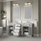 James Martin Vanities Bristol 72" Double Vanity, Bright White, w/ 3 CM Siberian Silestone Top 157-V72-BW-3SFR - alternate 2