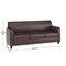 Flash Furniture Living Room Set, 29" x 32-1/4" to 32-1/2", Upholstery Color: Brown BT-827-SET-BN-GG - alternate 5