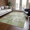 Homeroots 5' X 8' Green And Ivory Abstract Washable Indoor Outdoor Area Rug 612323 - alternate 6