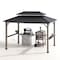 Sunjoy 8ft. x 12ft. Churchill Cedar Framed Grill Gazebo with  DC Solar Power A104003811 - alternate 1