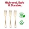 Smarty Had A Party Shiny Metallic Gold Mini Plastic Disposable Tasting Forks (600 Forks), 600PK 780-G-CASE - alternate 8