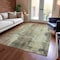 Homeroots 3' X 5' Pewter And Ivory Abstract Washable Indoor Outdoor Area Rug 616184 - alternate 5