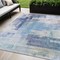 Homeroots 5' X 8' Blue Ivory And Gray Abstract Washable Indoor Outdoor Area Rug 602915 - alternate 1