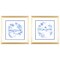 Homeroots Set Of Two Blue Garden Impress B Gold Framed Wall Art, 2PK 649134 - alternate 3