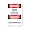 Signmission Safety Sign, OSHA Danger, 10" Height, Aluminum, High Voltage Bilingual, VG-1327 OS-DS-A-710-VG-1327 - alternate 1