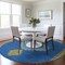 Homeroots 8' Denim Blue Red And Green Round Oriental Washable Indoor Outdoor Area Rug 598402 - alternate 6