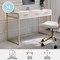 Martha Stewart 19.75 in. D X 47.25 in. W X Engineered Wood, Steel, White/Polished Brass ZG-ZP-028-WH-GLD-MS - alternate 6