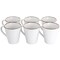 Elama Arthur 6 Piece Stoneware Mug Set in Matte White with Gold Rim ELM-ARTHUR6M - alternate 3