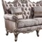 Homeroots 68in Pink And Platinum Silk Blend Loveseat and Toss Pillows 515744 - alternate 4