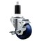 Service Caster 3.5'' SS Solid Poly Swivel 1-3/8'' Expanding Stem Caster with Brake SCC-SSEX20S3514-SPUS-TLB-138 - alternate 1