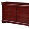 Homeroots 57" Brown Solid Wood Double Dresser 374204 - alternate 5