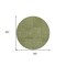 Homeroots 8' Olive Green And Beige Round Geometric Washable Indoor Outdoor Area Rug 596958 - alternate 5