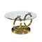 Homeroots 32" Clear And Gold Glass And Metal Round Abstract Coffee Table 554291 - alternate 1