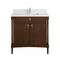 James Martin Vanities Kinnsden 36" Sgl Vanity, Sable Oak w/ Sgl Hole 3 CM White Zeus Silestone Top and Matching Backsplash D680-V36-SBK-1WZ - alternate 1