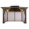 Sunjoy Netting for 10ft. x 12ft. Hardtop Gazebo with Warm White LED lights (Battery operated, not included) A111515500 - alternate 6