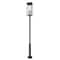 Z-Lite Nova 5 Light Outdoor Post Mounted Fixture, Black/Clear, 12.5 In W x 129.75 In H 5018PHXLR-5010P-BK - alternate 1