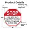 Signmission Stop Look Both Ways High Traffic Ar, 18 Inch X 18 Inch, Vinyl Decal OC-D-18-260 - alternate 3