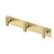 Gatco Elevate All Modern Decor 11" Triple Robe Hook, Brushed Brass 1287B - alternate 1
