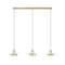Z-Lite Ludo Matte White + Modern Gold 3 Light Linear Chandelier 829P12-3L-MW-MGLD-LE - alternate 3