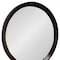 Homeroots 20" Dark Brown Round Wood Framed Accent Mirror 485114 - alternate 4