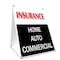 Signmission Insurance Home Auto Commercial, 36 Inch x 24 Inch A-frame Yard Sign, Plastic Sign SBC-2436-Insurance Home Auto Commercial - alternate 1
