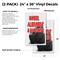 Signmission Wheel Alignment & Balancing, Vinyl Decals Only 24 Inch x 36 Inch, Vinyl Decal, 2PK DSB-2436-2PACK-WheelAlignment&Balancing - alternate 2
