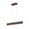 Jonathan Y Draper 32" Adjustable Integrated LED Metal Linear Pendant, Dark Brown Wood Finish JYL7018D - alternate 1