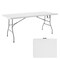 Regency Trestle 6 ft Folding Table and 6 Chairs Set, Blow Mold Plastic, Steel Frame, 72 in x 29 in, White TBM7229WH42WH - alternate 4