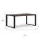 Homeroots 66" Gray and Black Solid Wood and Iron Frame Base Dining Table 640711 - alternate 4