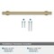 Amerock Everett 7-9/16 inch 192mm Center-to-Center Golden Champagne Cabinet Pull BP37107BBZ - alternate 3
