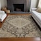 Homeroots 5' X 8' Chocolate Beige And Gray Oriental Washable Indoor Outdoor Area Rug 605236 - alternate 6