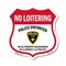 Signmission Bilingual No Loitering Shield Sign Polic, 6 Inch X 6 Inch, Plastic Sign SHI-P-6-365 - alternate 1