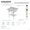 Kingston Brass 36-Inch Carrara Marble Console Sink with Acrylic Legs and Shelf, 8-Inch, 3-Hole KVPB36MASQB7 - alternate 2
