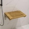 Homeroots 13" X 30" Brown Teak Wall Mount Rectangular Shower Bench 549371 - alternate 3
