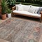 Homeroots 10' X 14' Gray Tan And Terra Cotta Floral Washable Indoor Outdoor Area Rug 606205 - alternate 1