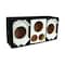 Deejay Led Two 6-in Woofers plus Two Tweeters and One Horn WHITE Empty Chuchera Speaker Enclosure D6T2H1WHITE - alternate 6