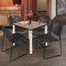 Regency Square Kee Breakroom Table W/ 4 Zeng Stack Chairs, 30 in W, 30 in L, Noble Oak TB3030NOBPCM44BK - alternate 5