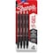Sharpie S-Gel Pens, 0.5 mm Pen Point, Blue, Black, Red Ink, Gel-based, Black Barrel, 6PK 2116199 - alternate 2