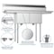 Koolmore 2 Compartment Stainless Steel NSF Commercial Kitchen Prep & Utility Sink with 2 Drainboards SB141611-12B3 - alternate 7