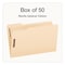 Pendaflex Manila Fastener Folders, 1/3-Cut Tab: Assorted, Expands 0.75", 2 Fasteners, Legal Size, Manila, 50PK 1007067 - alternate 5