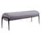 Homeroots 54in Gray and Black Fabric Upholstered Bench 668848 - alternate 3