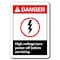 Signmission 10 in Height, Plastic, ANSI-710DS High Voltage Turn Power, ANSI-710DS High Voltage Turn Power ANSI-710DS High Voltage Turn Power - alternate 5