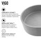 Vigo Sagrada Gothic Gray Concreto Stone 24 in. L x 14 in. W x 5 in. H Oval Vessel Bathroom Sink VG04058 - alternate 4