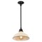 Jonathan Y Jasper 12.25" 1-Light Farmhouse Industrial Indoor/Outdoor Iron LED Pendant, Matte Almond JYL7611J - alternate 1
